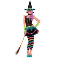 Disfraz Bruja Neón Teen (14-16 Años)