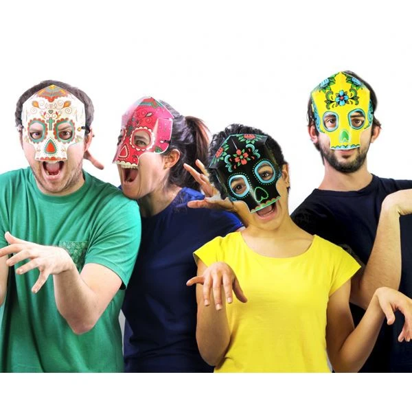 Caretas Día De Los Muertos Fluorescentes (8) 1 Caretas Día De Los Muertos Fluorescentes (8)