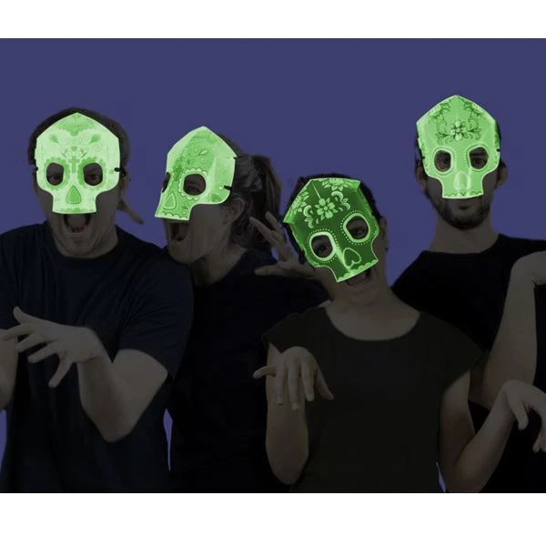 Caretas Día De Los Muertos Fluorescentes (8) 2 Caretas Día De Los Muertos Fluorescentes (8) - Imagen 2