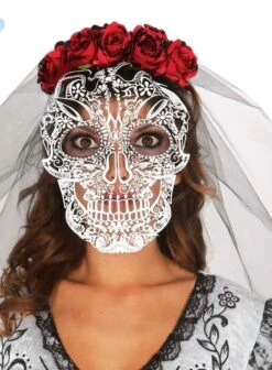 Diadema Con Velo Día De Los Muertos