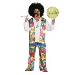 Disfraz Hippie Flores Hombre (Talla 48-50)