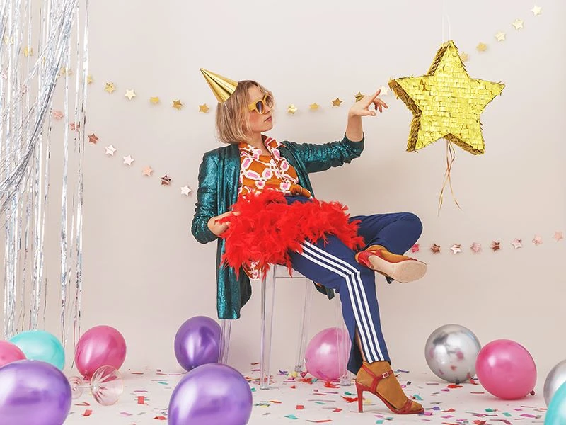 Piñata Estrella Dorada (44cm) 2 Piñata Estrella Dorada (44cm) - Imagen 2