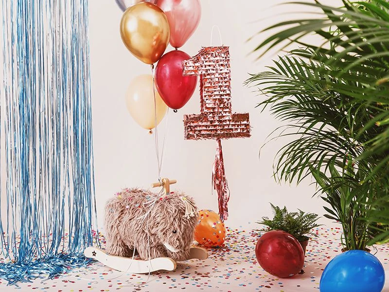 Piñata 1 Año Golpear Rosa (40cm) 1 Piñata 1 Año Golpear Rosa (40cm)