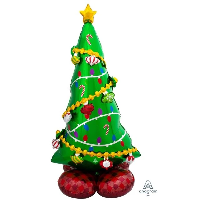 Globo Árbol De Navidad Con Base Sin Helio 149cm 1 Globo Árbol De Navidad Con Base Sin Helio 149cm