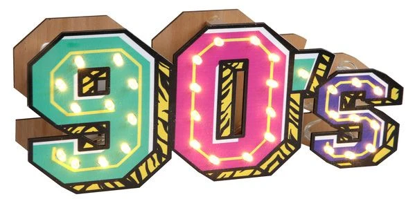 Letrero Fiesta Años 90 Con Luz (20cm) 3 Letrero Fiesta Años 90 Con Luz (20cm) - Imagen 3