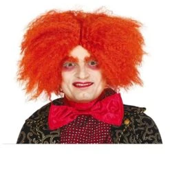 Peluca Sombrerero Loco Naranja