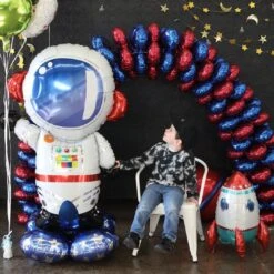 Globo Astronauta Con Base Sin Helio (144cm)