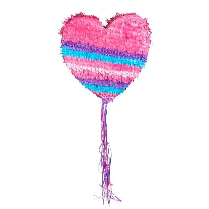 Piñata Corazón Rosa 3D (37cm) 1 Piñata Corazón Rosa 3D (37cm)