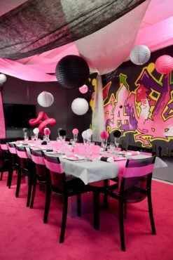 Decoración Tela Fucsia (12m)