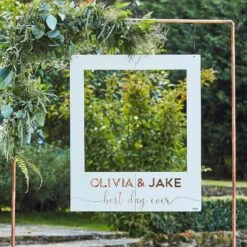 Tienda De Artículos Para Fiestas -Tienda De Artículos Para Fiestas 0046053 marco photocall boda dorado personalizable