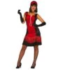 Disfraz Charleston Rojo Y Negro (Talla 38-40)