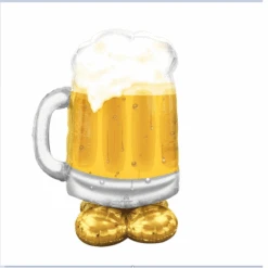 Globo Jarra De Cerveza Con Base Sin Helio (124cm)