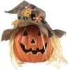 Calabaza Espantapájaros Halloween Con Luz (28cm)