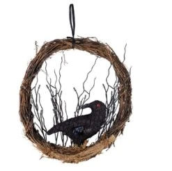 Decorado Puerta Corona Cuervo 30cm